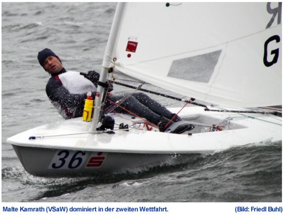 Malte Kamrath dominiert in der zweiten Wettfahrt Malte Kamrath dominiert in der zweiten Wettfahrt