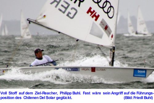 Voll Stoff auf dem Ziel-Reacher, Philipp Buhl. Fast wäre sein Angriff auf den führenden Chilenen Del Solar noch geglückt.     (Bild: Friedl Buhl)
