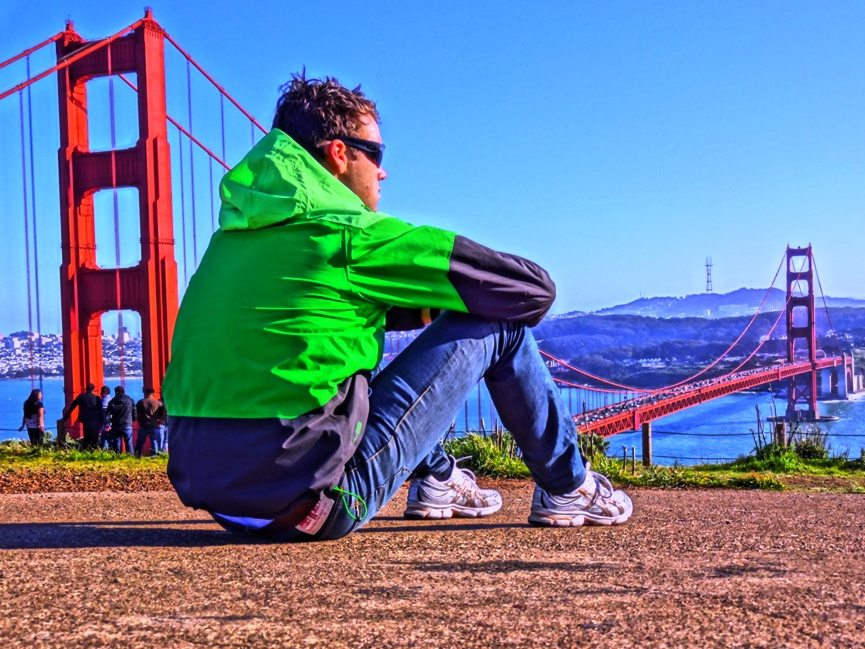 Skipper Buhl genießt nach dem sehr strapziösen und sehr zufriedenstellenden Erfolg noch ein paar Tage die Eindrucksvolle Umgebung von San Francisco. (Bild: P. Buhl) dsc00308-4